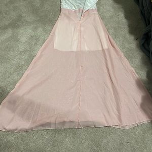 Long white and pink dress